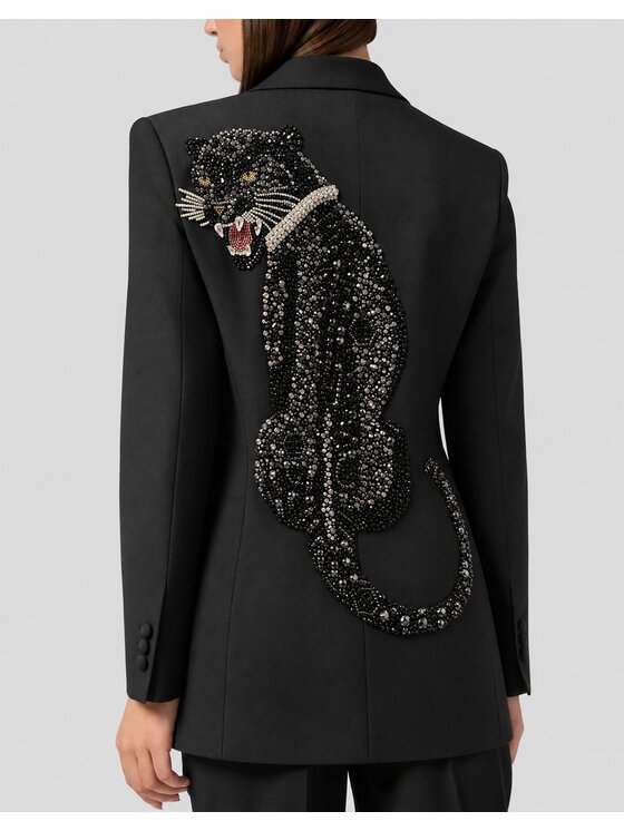 PHILIPP PLEIN PHILIPP PLEIN Marynarka 32124 Czarny Loose Fit