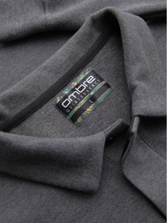 Ombre Ombre Mikina B1719 Tmavě šedá Regular Fit
