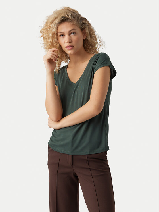 Vero Moda T-Shirt Filli 10247666 Zielony Regular Fit