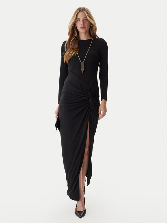 Fracomina Fracomina Večerní šaty FQ25WD3006W62601 Černá Slim Fit