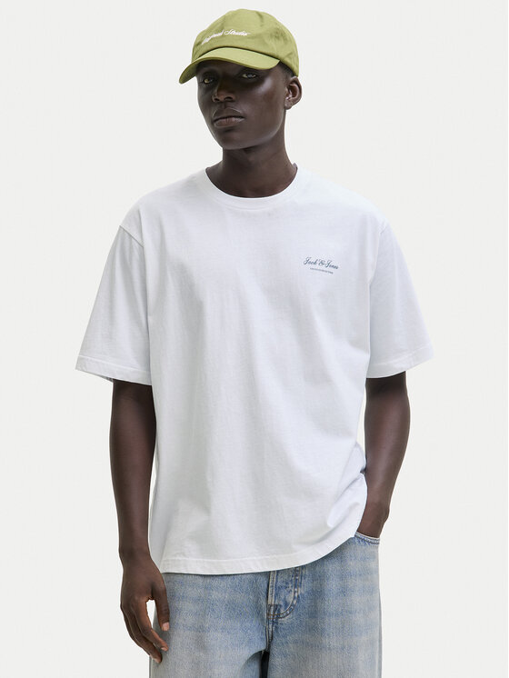Jack & Jones Jack & Jones Majica Earchive 12287990 Bela Regular Fit