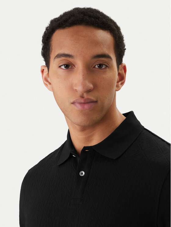 Guess Guess Tricou polo M6RP05 KD181 Negru Regular Fit