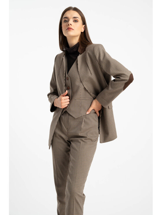 CLICK CLICK Σακάκι 71-040 Καφέ Regular Fit