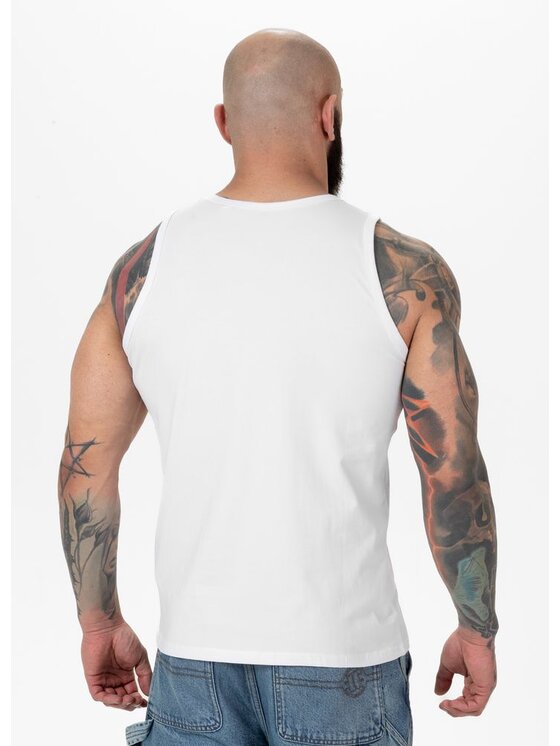 PITBULL PITBULL Tank top Tank Biały Regular Fit