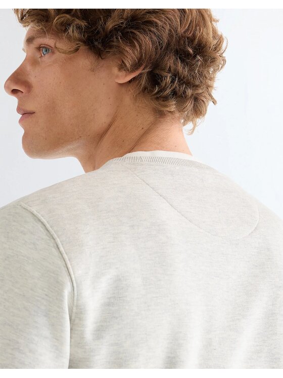 Wrangler Wrangler Bluza SIGN OFF CREW Szary Regular Fit