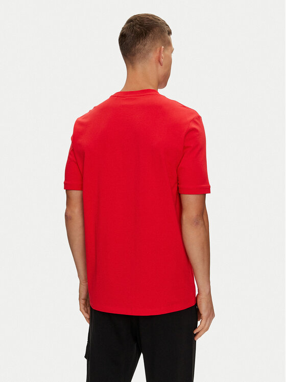 HUGO Hugo T-Shirt Diragolino_Gel 50528171 Czerwony Regular Fit