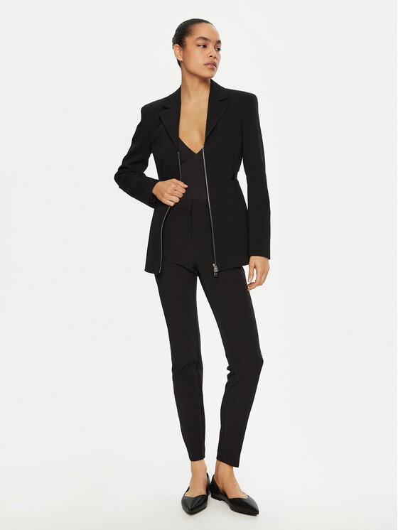 HUGO HUGO Medžiaginės kelnės Hagonia-1 50539991 Juoda Slim Fit