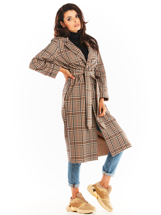 Awama Awama Cappotto A368 Marrone Basic Fit