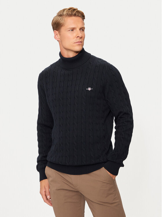 Gant Gant Rollkragenpullover 8050607 Dunkelblau Regular Fit