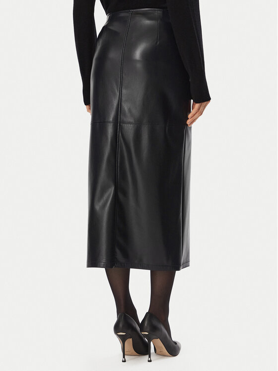 Marella Marella Spódnica z imitacji skóry Emme by Marella Utile 2625776012 Granatowy Slim Fit