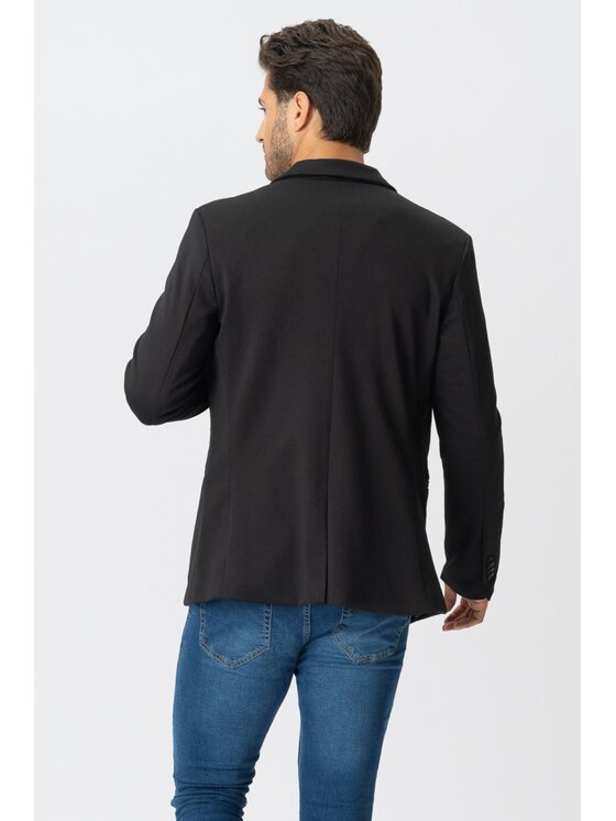TeeShoppen TeeShoppen Marynarka 'Perform Collection' Czarny Slim Fit