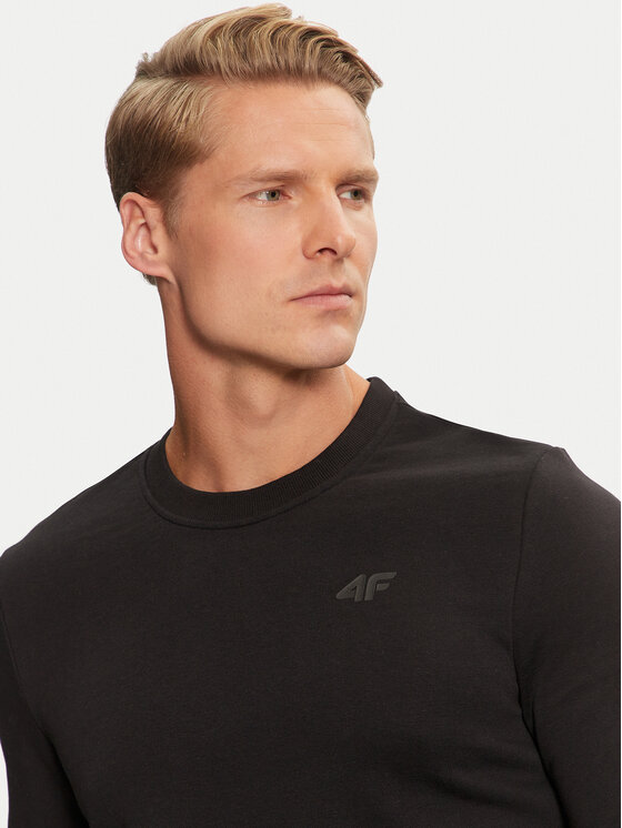 4F 4F Μπλούζα 4FWMM00TSWSM1465 Μαύρο Regular Fit