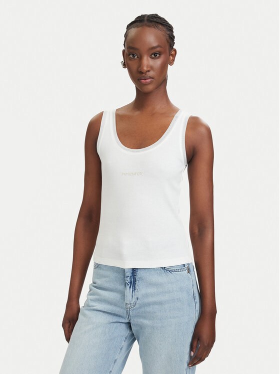 Patrizia Pepe Patrizia Pepe Top 2M4523/J407-W146 Bianco Slim Fit