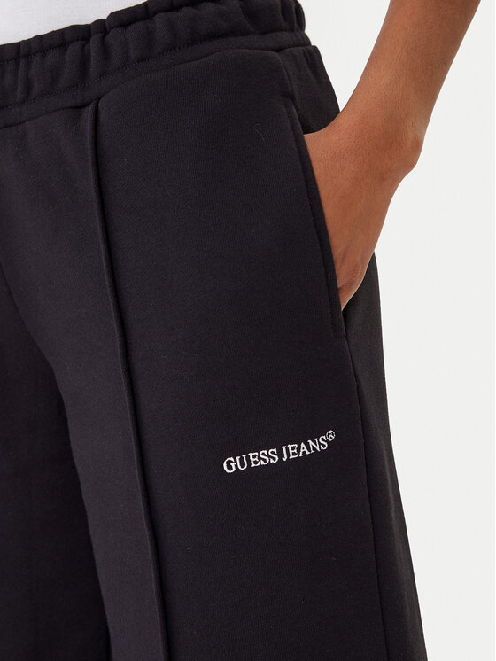 Guess Jeans Guess Jeans Παντελόνι φόρμας W5BB04 KC811 Μαύρο Wide Leg