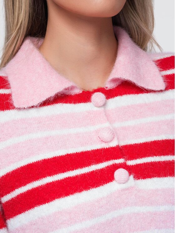 Ombre Ombre Sweter OW-SW-E0031 Różowy Relaxed Fit