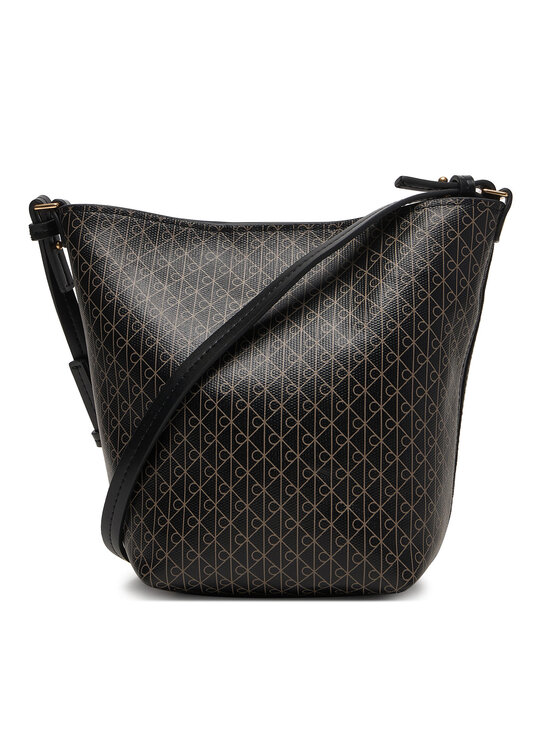 Calvin Klein Calvin Klein Ročna torba Emblem Aop Sm Bucket Crossbody LV04F3506G Črna