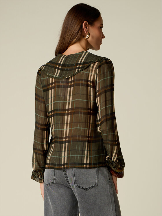 Oltre Oltre Bluzka 2114R003214N0Z5 Zielony Regular Fit