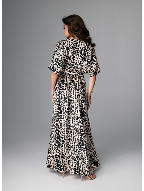 Aurora Aurora Sukienka wieczorowa Nairobi Leopard Czarny Feminine Fit