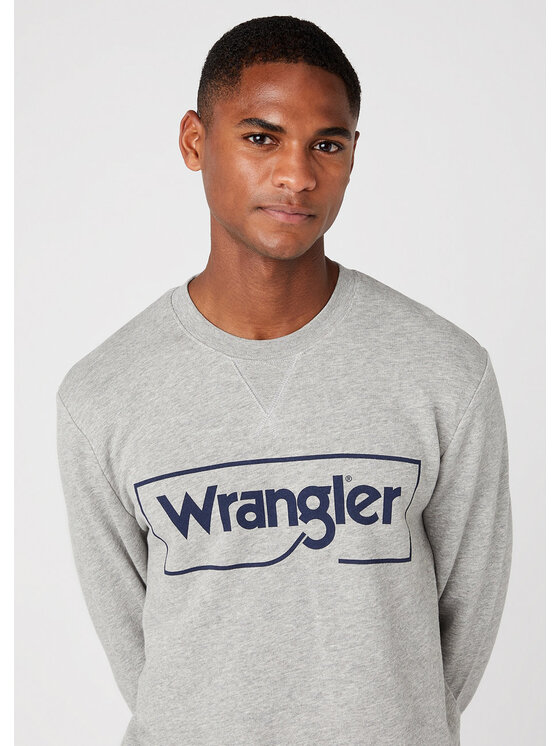 Wrangler Wrangler Felpa FRAME LOGO SWS Grigio Regular Fit