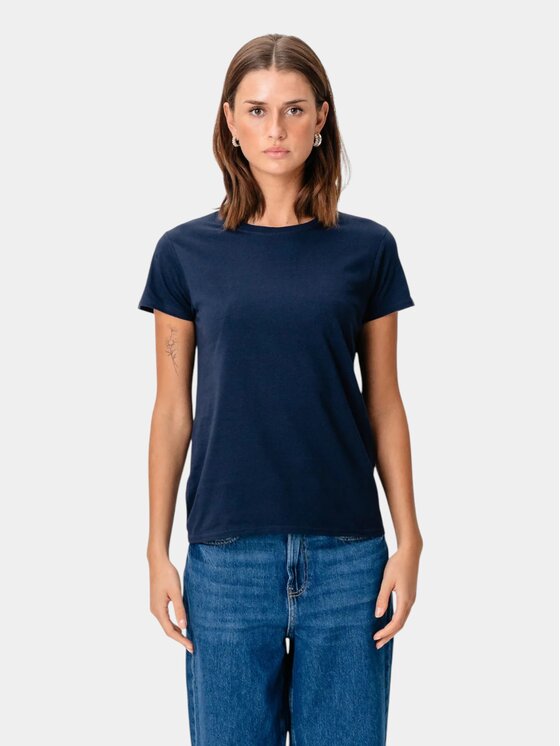 TeeShoppen TeeShoppen T-Shirt 'Basic Collection' Granatowy Regular Fit