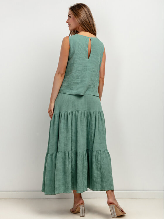 Tessita Tessita Spódnica T427/4/XS Zielony A-Line Fit