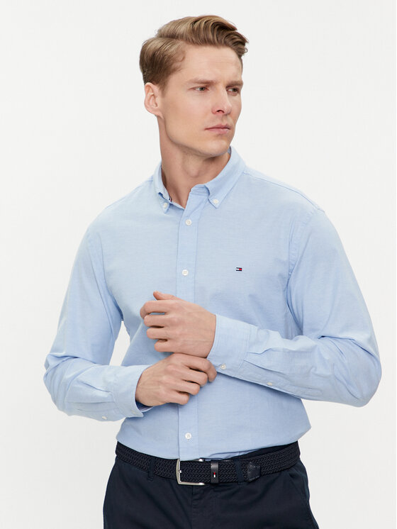 Tommy Hilfiger Tommy Hilfiger Marškiniai 1985 MW0MW29968 Žydra Regular Fit