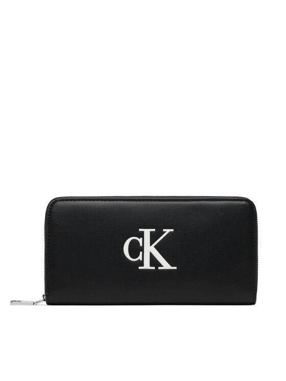 Calvin Klein Calvin Klein Geldbörse Bold Ck Long Zip Around LV04F1077G Schwarz