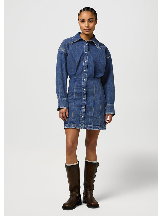 Wrangler Wrangler Vestito da giorno DARTED SKIRT DRESS Blu Regular Fit