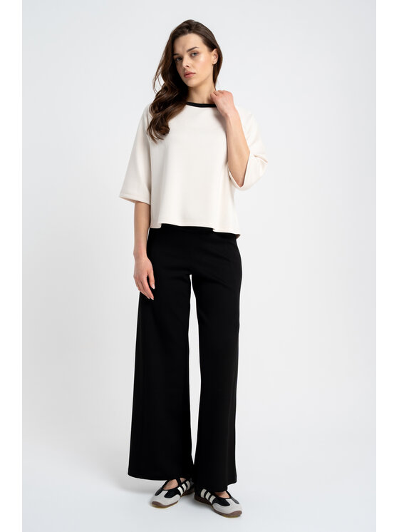 CLICK CLICK Bluzka 10-6694 Biały Loose Fit