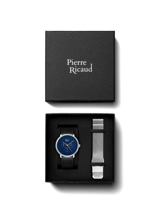 Pierre Ricaud Pierre Ricaud Zegarek P97169.5115QF-SET Srebrny