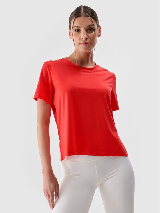4F 4F Funkčné tričko BASIC+ Červená Oversize