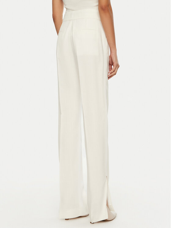 JACQUEMUS JACQUEMUS Παντελόνι υφασμάτινο 24E241PA038 Λευκό Regular Fit