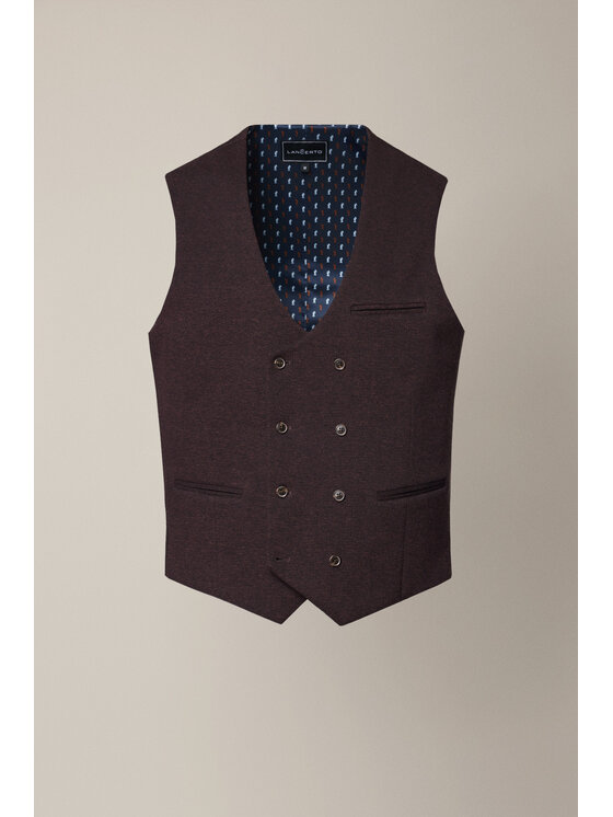 Lancerto Lancerto Kamizelka Altomonte KA131225000009 Bordowy Slim Fit