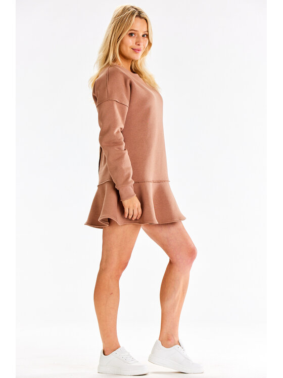 Infinite You Infinite You Vestito di maglia M330 Beige Basic Fit