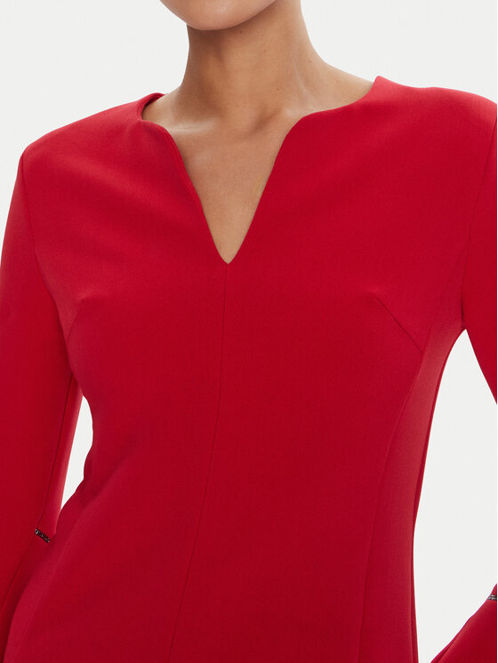 Rinascimento Rinascimento Cocktail obleka CFC0126187003 Rdeča Slim Fit