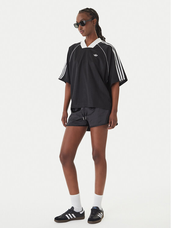 adidas adidas Sportske kratke hlače Pearl Jacquard KC7866 Crna Loose Fit