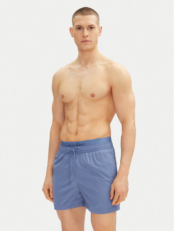 Calvin Klein Swimwear Calvin Klein Swimwear Pantaloni scurți pentru înot KM0KM01104 Albastru Regular Fit
