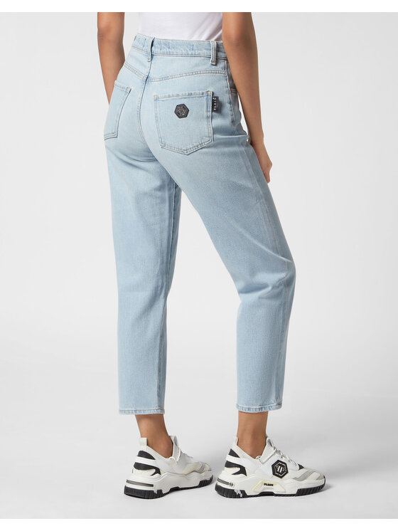 PHILIPP PLEIN PHILIPP PLEIN Jeansy 9229 Niebieski jasny Mom Fit