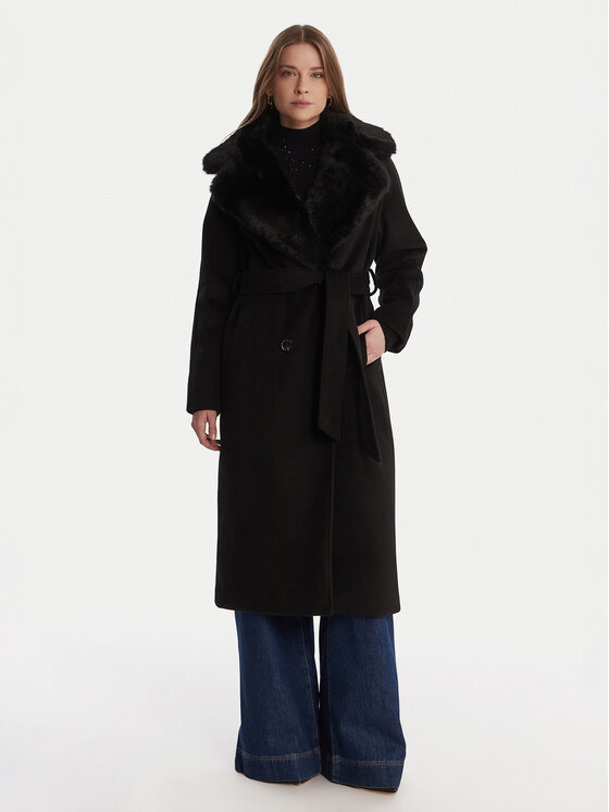 Artigli Artigli Демісезонний плащ ACCP002929 Чорний Regular Fit