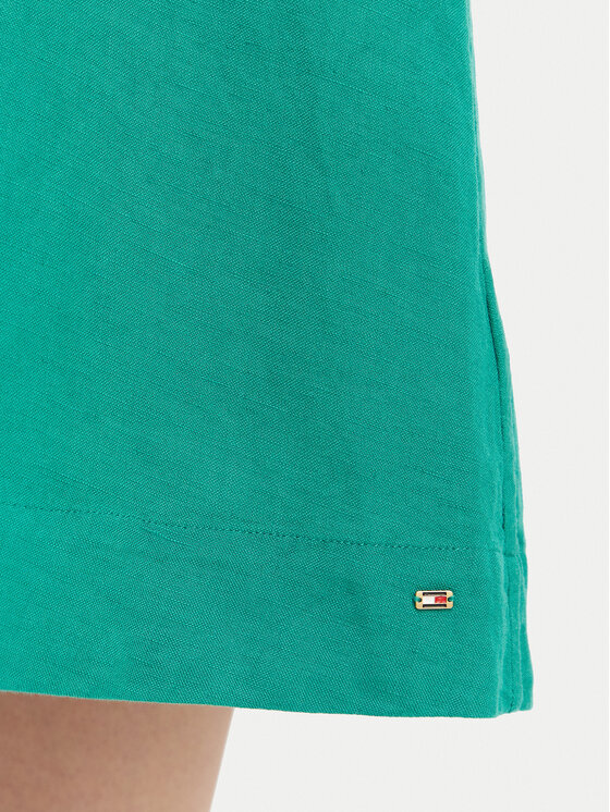 Tommy Hilfiger Tommy Hilfiger Poletna obleka WW0WW48951 Zelena Regular Fit