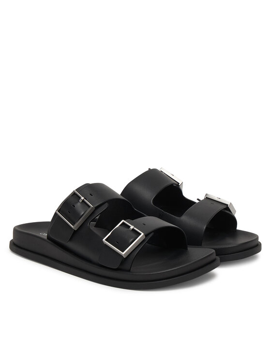 Calvin Klein Calvin Klein Şlapi City Sandal Buckle Lth HW0HW02885 Negru