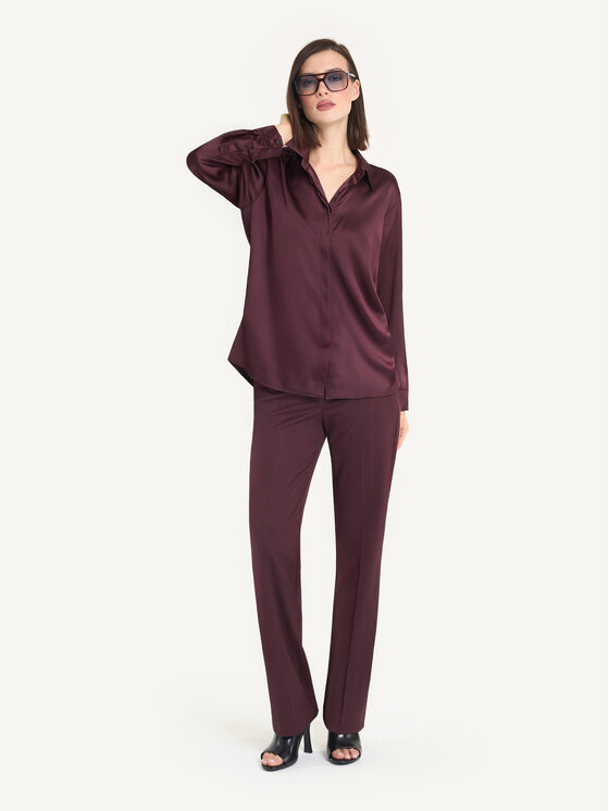KMX Studio KMX Studio Koszula 502590004 Bordowy Straight Fit