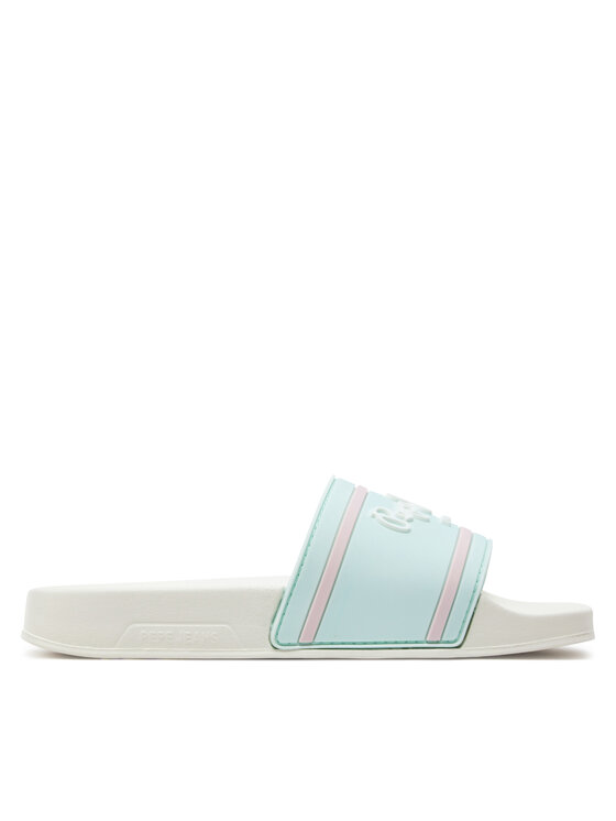 Pepe Jeans Ciabatte Slider Logo G PGS70061 Blu, taglia : 32