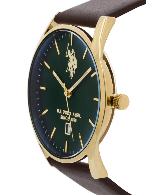 U.S. Polo Assn. U.S. Polo Assn. Rinkinys: laikrodis ir apyrankė Colin USP6376TW Auksinė