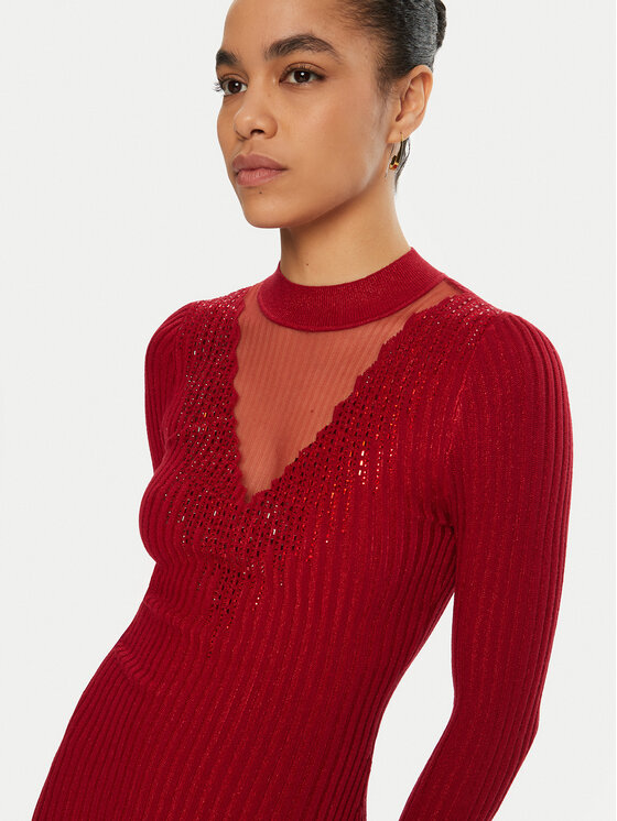 Guess Guess Kootud kleit W5RK14 Z2Y50 Punane Regular Fit