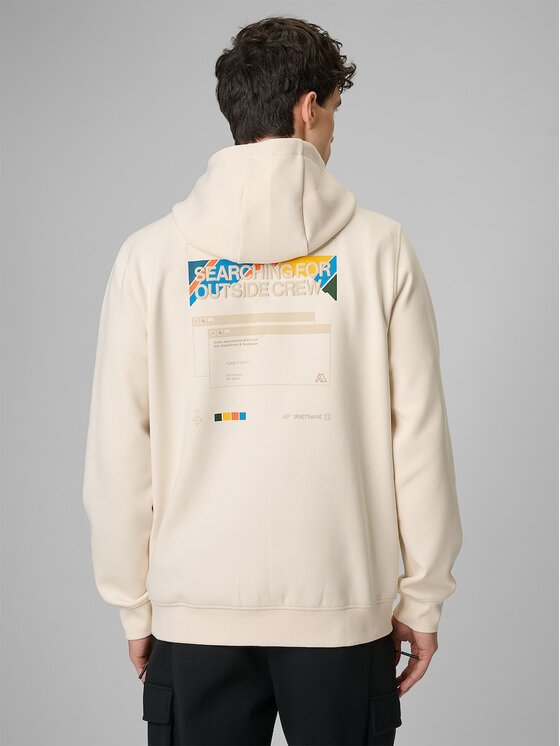 4F 4F Μπλούζα 4FRSS26TSWSM2894-12S Λευκό Regular Fit