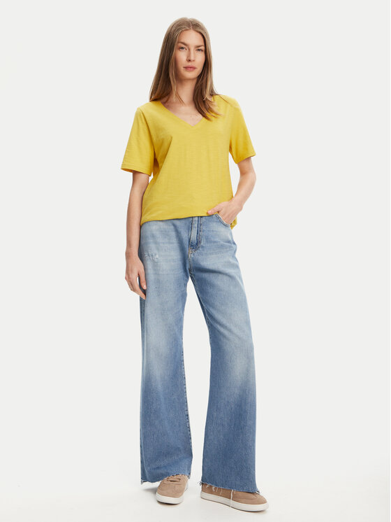 United Colors Of Benetton United Colors Of Benetton T-särk 3BVXD400H Kollane Relaxed Fit