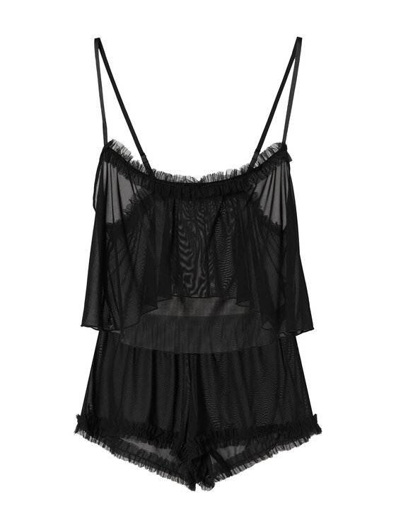 Esotiq Esotiq Piżama 43268 Czarny Regular Fit