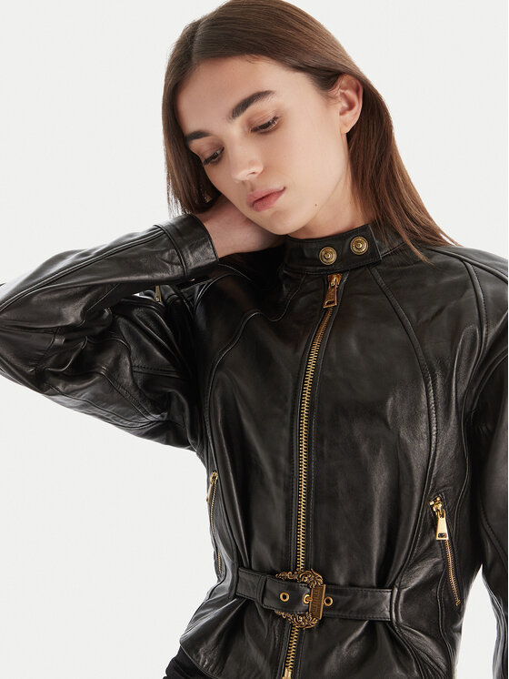 Versace Jeans Couture Versace Jeans Couture Кожено яке 79HAVP03 CP021 Черен Regular Fit