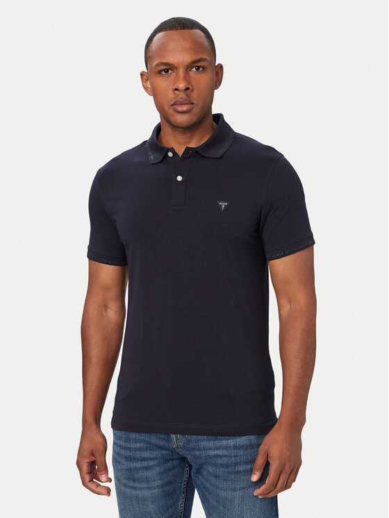 Guess Tricou polo M6YP66 K4394 Bleumarin Extra Slim Fit